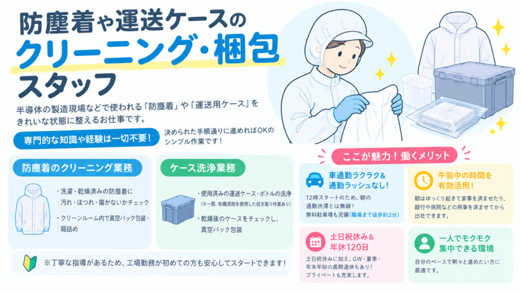 12時スタートだから渋滞ゼロで快適通勤♪特別なスキル・経験不要！